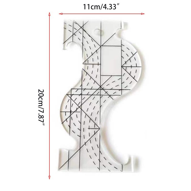 Template Quilting Tool Plastic Ruler Processing Sewing Ruler Acrylic Patchwork Multi-Purpose Tailor Ruler