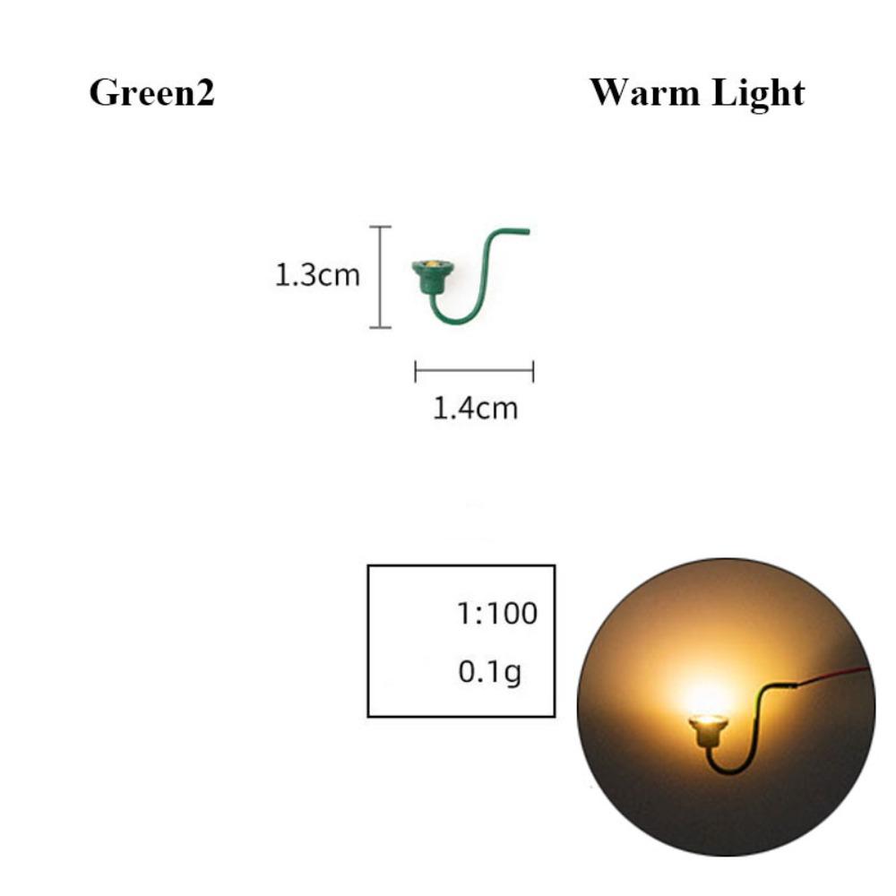 3V Dollhouse Wall Lamp ABS Metal Material Sand Table Chandelier White/Warm Light Model