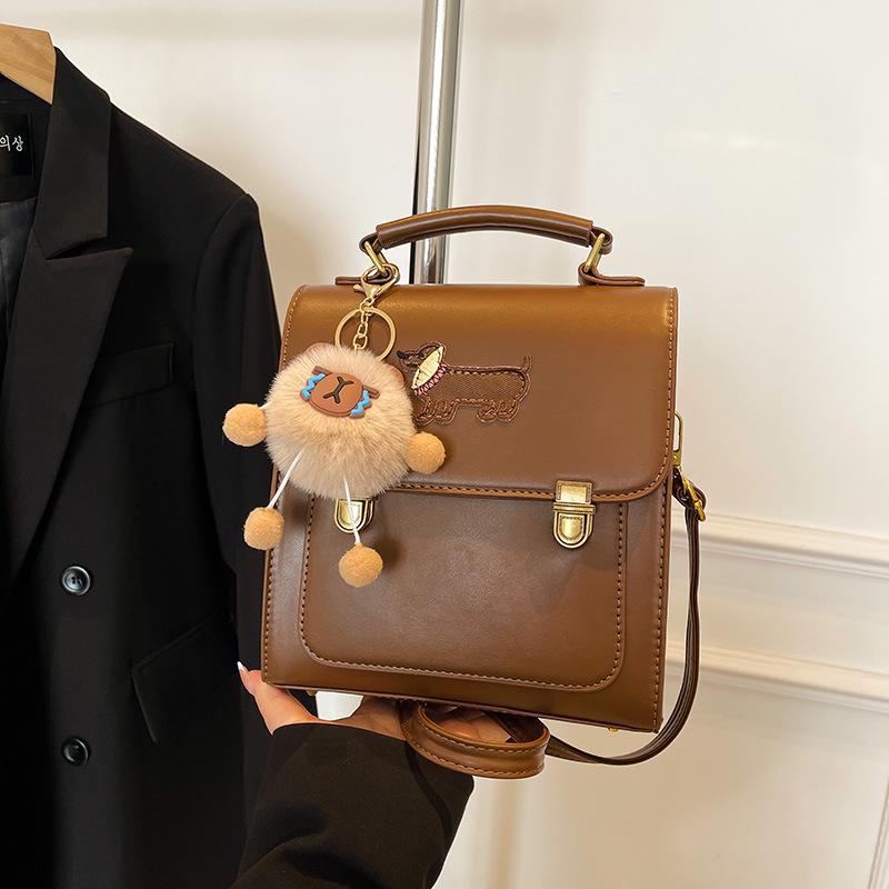 2024 Women's Retro College Style Commuter Backpack - Small Casual Shoulder Messenger Bag