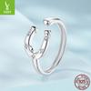 U-Shaped Horseshoe Open Ring Personalized Fashion Mango S925 Sterling Silver Ring Jewelry