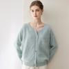 Womens 100% Cashmere Knit Cardigan Sweater Loose Fit Long Sleeve Winter 2026
