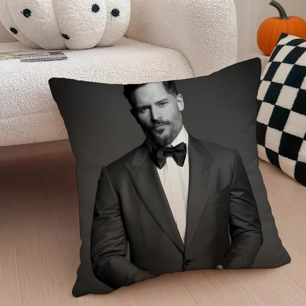 JJoe Manganiello Cushion Cover Throw Pillow Cover Hidden Button Durable Polyester Chair Cushion