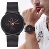 YOLAKO Mens Black Stainless Steel Mesh Strap Quartz Business Watches Luxury Casual Sports Watch Wristwatch Male Clock