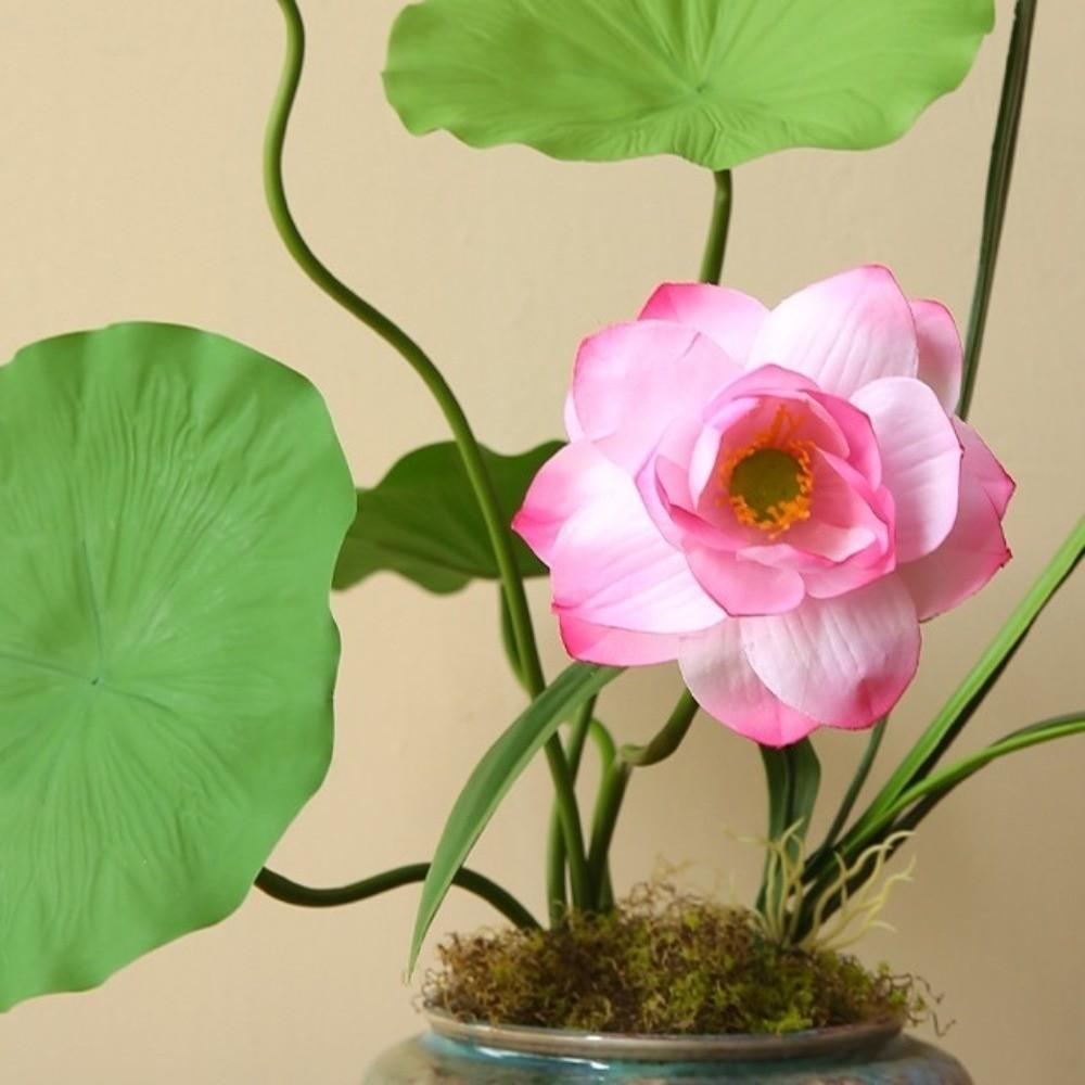Chinese-style Artificial Flower Branch 55cm Fake Flowers Silk Lotus Flower Wedding Decor