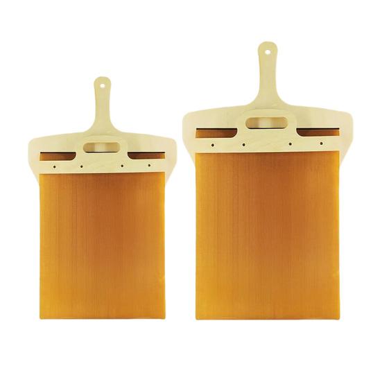 Лопатка для пиццы с деревянной ручкой, двусторонняя деревянная лопатка для пиццы, антипригарная лопатка для использования в помещении и на улице