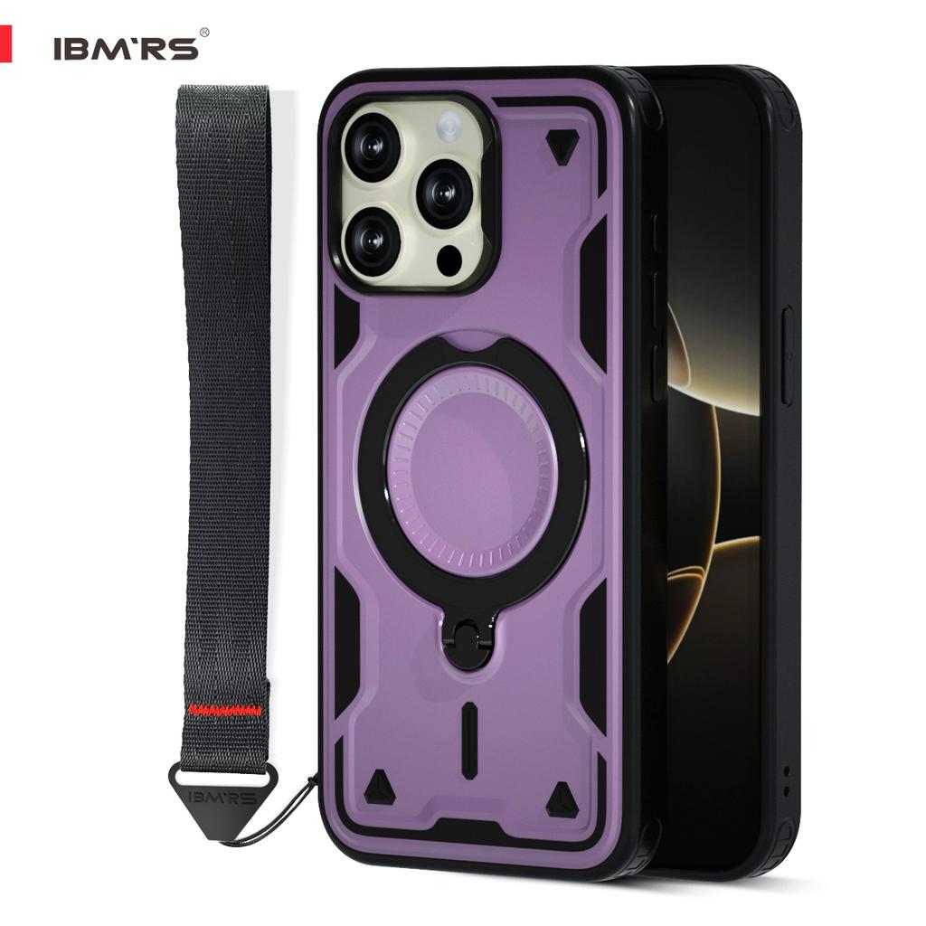 IBMRS for iPhone 13 Pro Case [6.1 Inch] Magnetic Shockproof with Stand & Lanyard | IBMRS Compatible Military Drop Tested