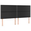 Black Bed Frame with Headboard 200x200 cm Faux Leather