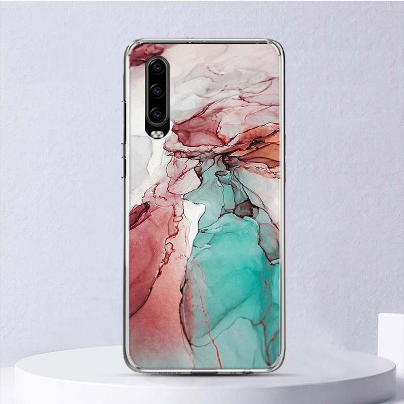 Модный мягкий чехол с геометрическим мрамором для Huawei P30 Lite P40 P20 P10 P50 Pro, чехол для телефона Коврики 20 30 40 10 P30Lite, чехол Funda Coqu