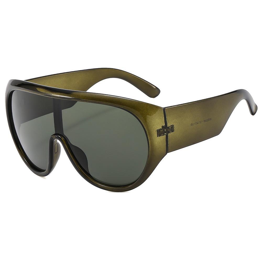 Солнцезащитные очки с оверсайз оправой для мужчин и женщин, европейский и американский стиль, уникальные ветрозащитные очки