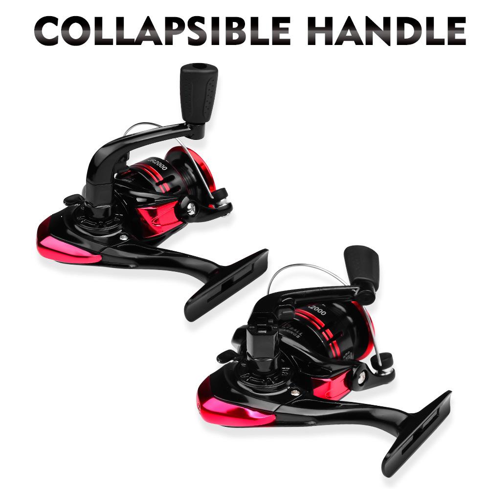 Сверхлегкая катушка для спиннинга 2000 5.2:Катушка с 1 передаточным числом. Металлическая спиннинговая катушка 1BB, универсальная для морской и пресной воды. Максимальное тяговое усилие 5 кг.