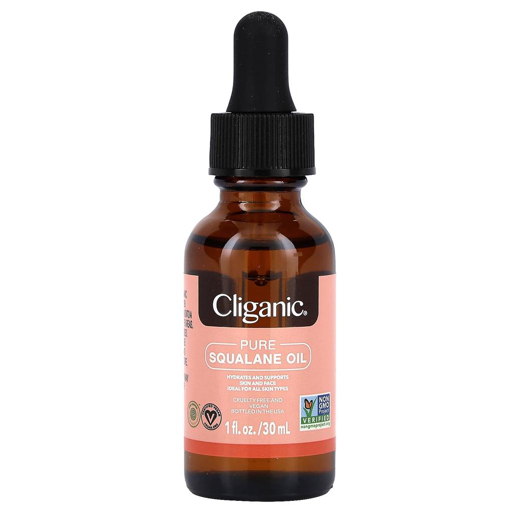 Cliganic 100% Pure & Natural Squalane Oil, 1 Fl Oz (30 Ml)