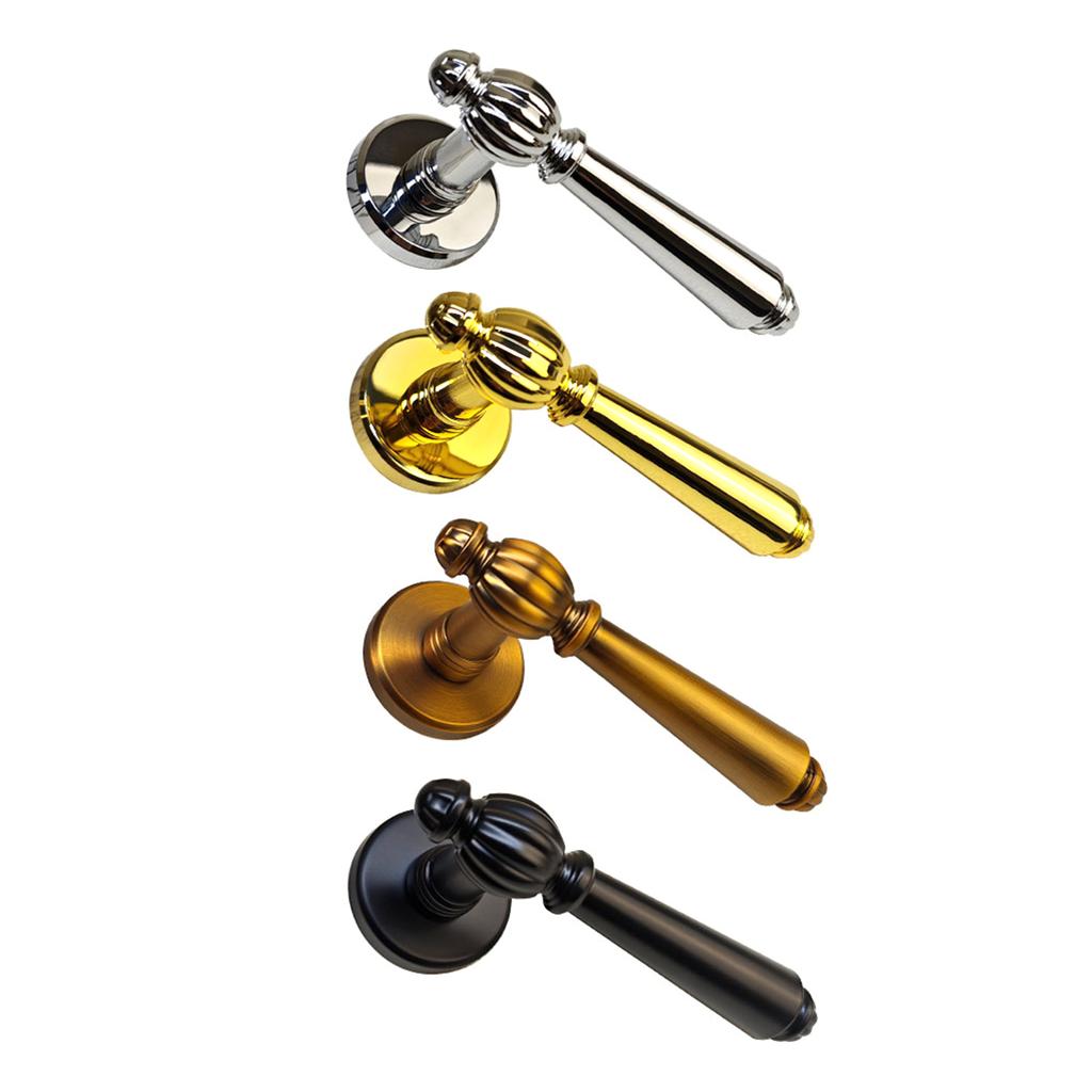 1 Set Zinc Alloy Door Handle Lock Modern Door Handles Home Security Lock Set for Home Renovation & Security Enhancement