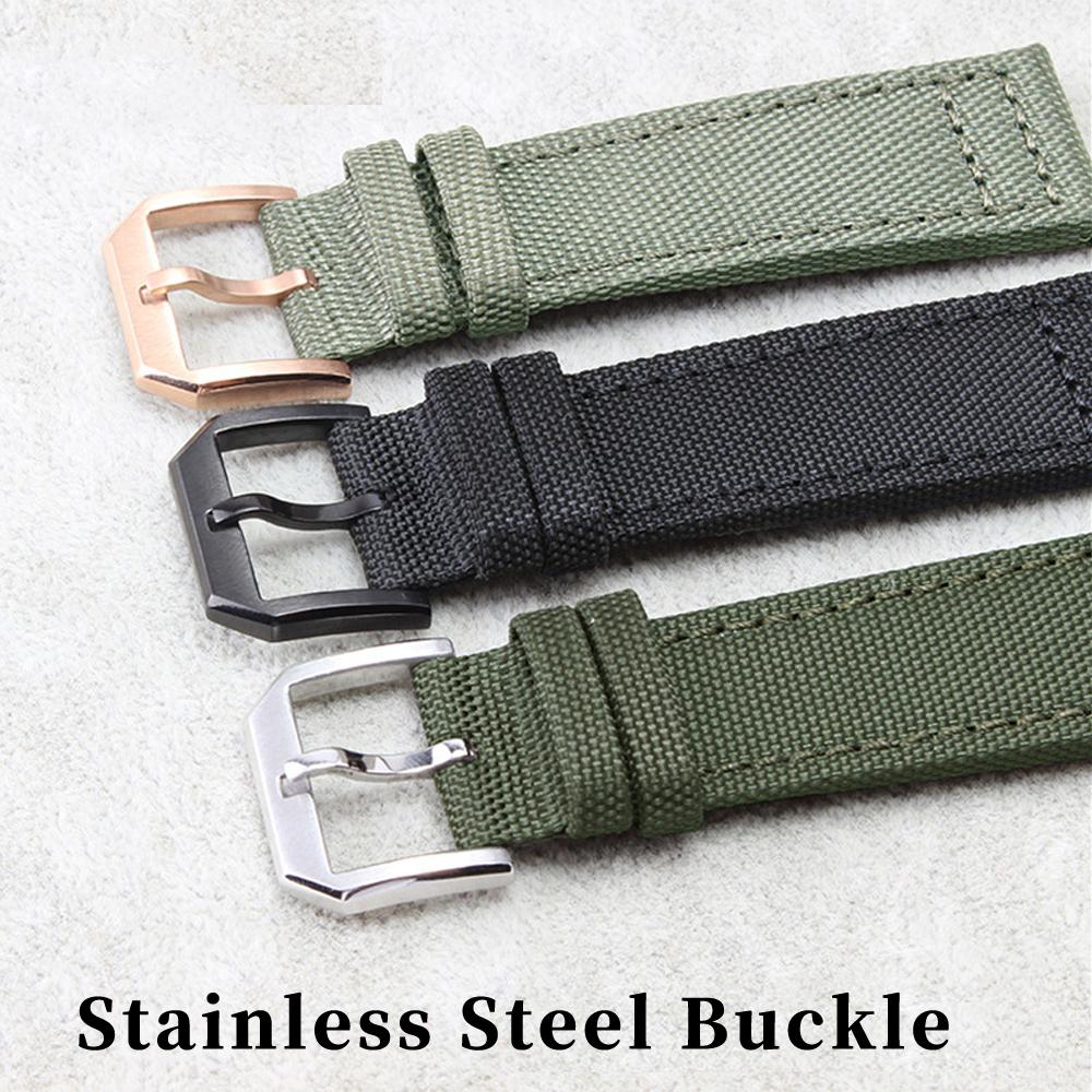 Ремешок для часов 20 мм, 21 мм, 22 мм, нейлоновый холст, ткань, ремешок для часов для IWC Pilot Spitfire, часовой пояс, ремешок для верхнего пистолета, зеленый, черный ремни, ремешки для наручных часов