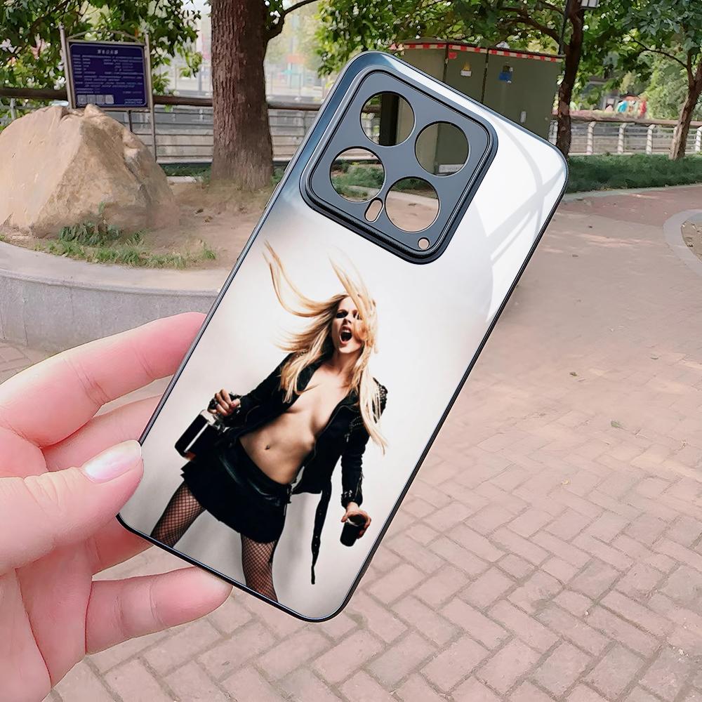 Чехол для телефона с певицей Аврил Лавин для Xiaomi Redmi Note 14 13 12 14c 13c 13x A5 A3 A2 Pro plus стеклянная крышка