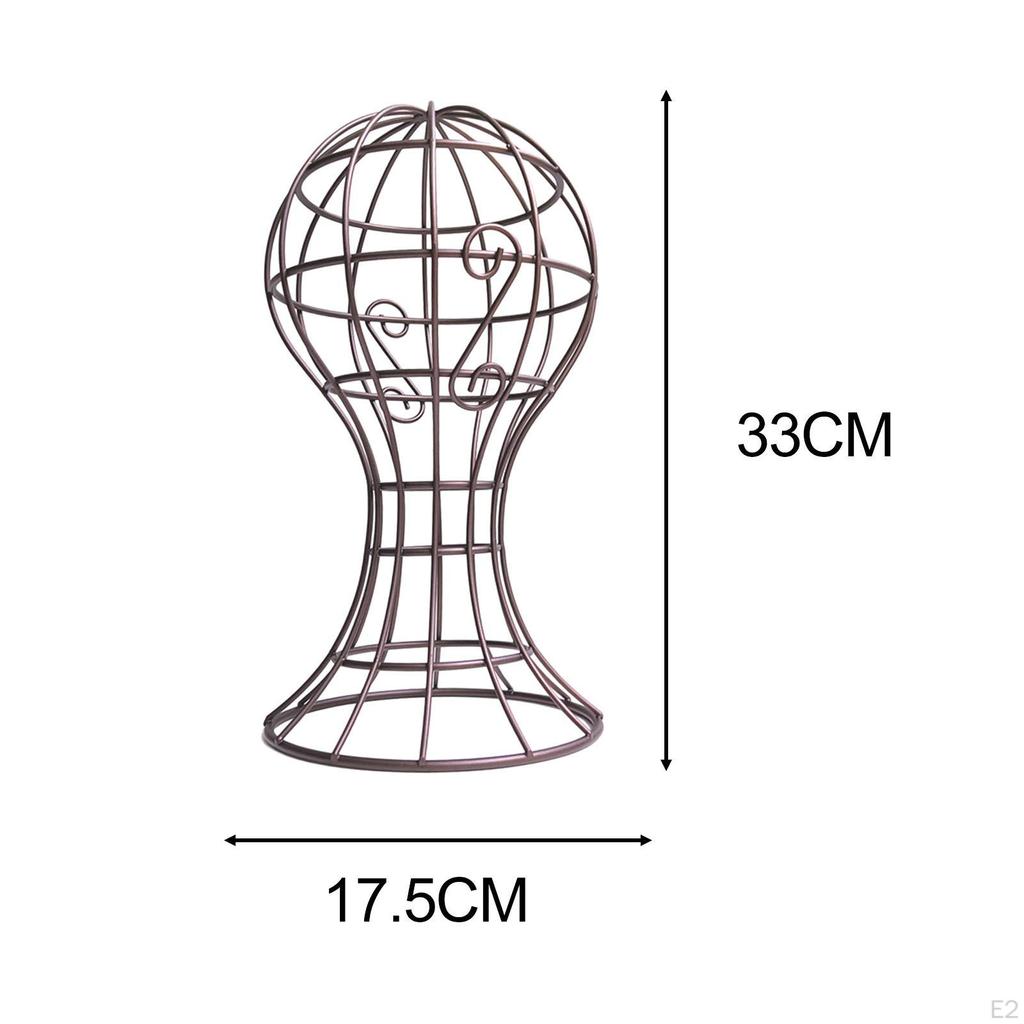 Metal Hat Display Stand Wig Organizer Rack Baseball Cap Storage for Styling