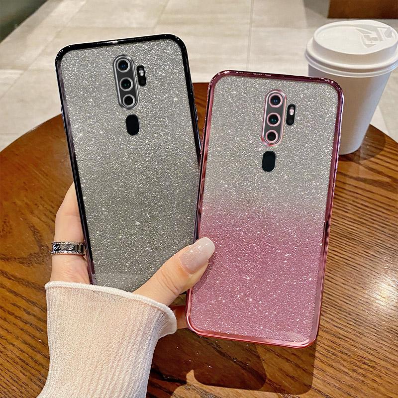 Для OPPO A9 2020 Чехол OPPO A5 2020 Чехол для телефона Блестящий блестящий силиконовый объектив камеры Мягкая задняя крышка