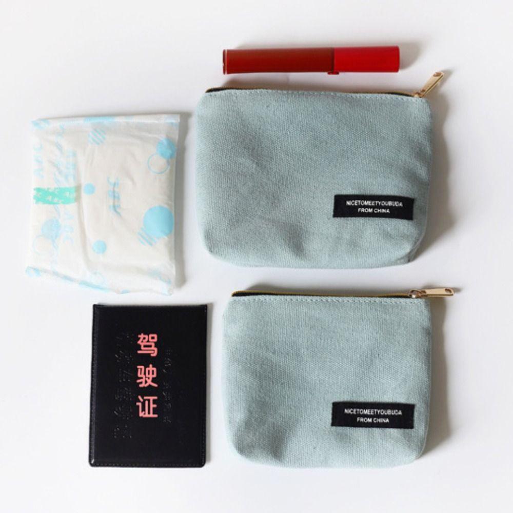 Мини-сумка для помады, холщовая косметичка в корейском стиле, кошелек для мелочи для женщин