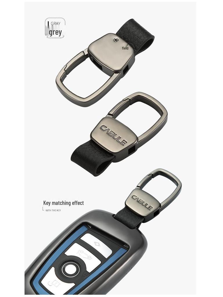 Cabrón Натуральная кожа Универсальный автомобильный брелок - Подходит для всех ключниц с высококачественной квадратной пряжкой