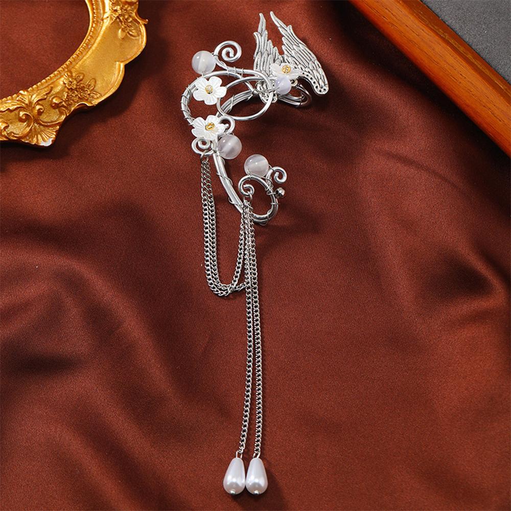 Эстетичные эльфийские каффы на уши Крылья ангела Серьги без прокола для Хэллоуина Косплея Маскарада Свадьбы