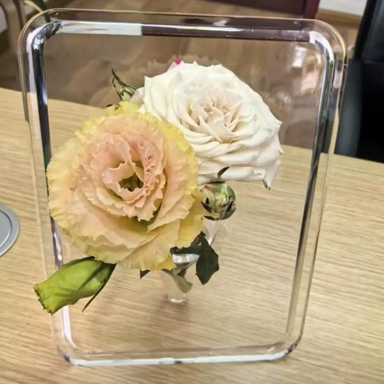 Акриловая фоторамка Yousheng, ваза для цветов, украшение, прозрачный держатель для вазы с цветочными растениями, центральный элемент для домашнего офиса, обеденного стола, украшение для рабочего стола