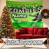 Custom Name Personalized Plants vs. Zombies Print Tapestry, Wall Art Decor, Bedroom, Dorm, Apartment, LivingRoom, Party Backdrop, Gift for Birthday