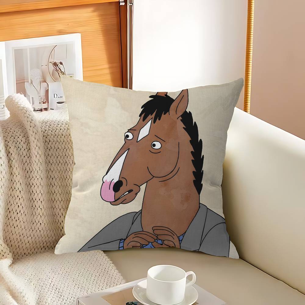 Funny BBoJack Horsemans Cushion Cover Polyester Sofa Cushions Decorative Throw Pillows Home Decoration Pillowcover