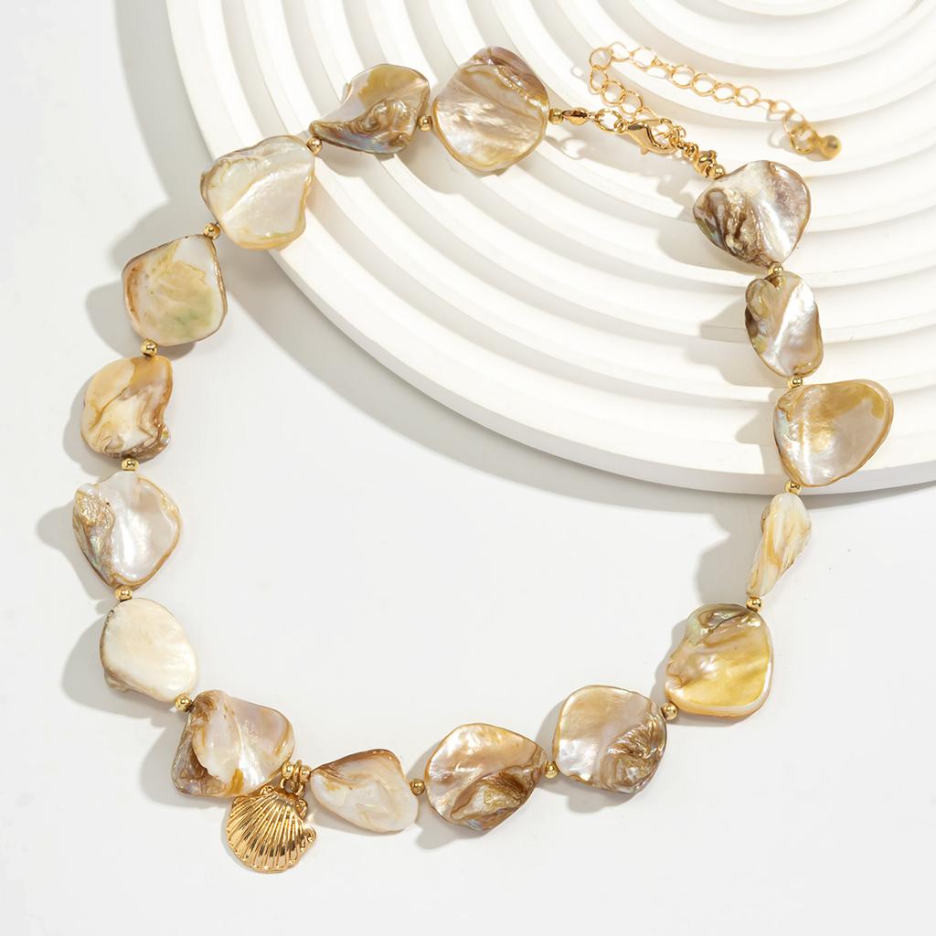 Пляжный отдых ракушка ключица цепочка ожерелья ювелирные изделия 2024 новый звезда чокер ожерелье для женщин жемчужные вечеринки праздничные аксессуары