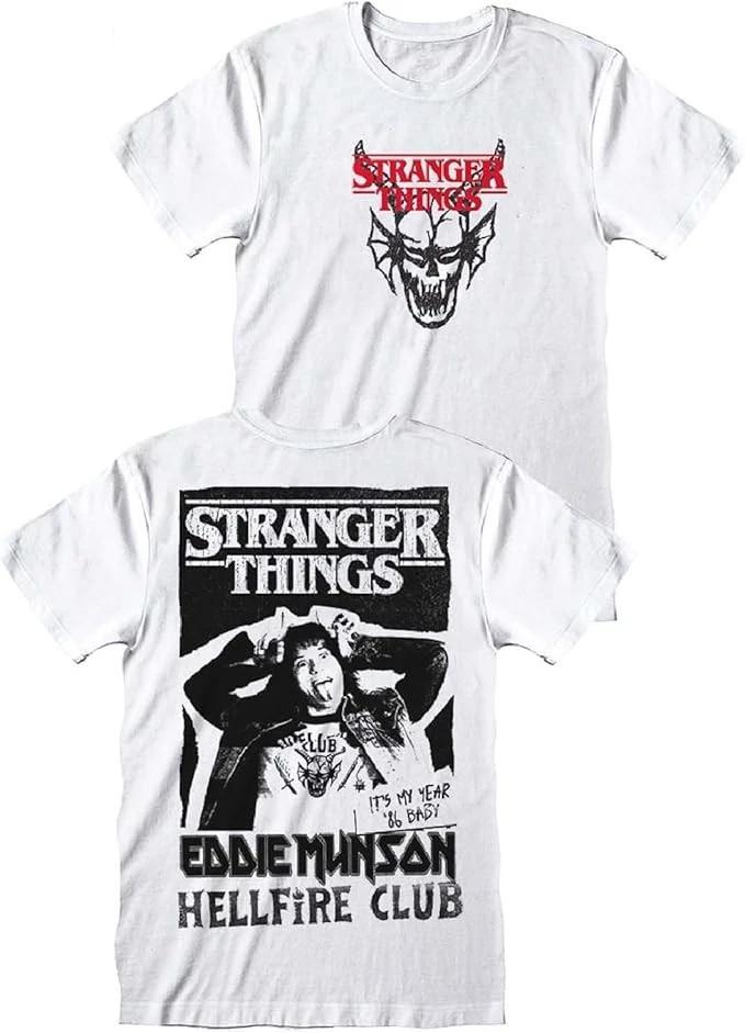 Stranger Things T-Shirt Hellfire Club White T-Shirt Original