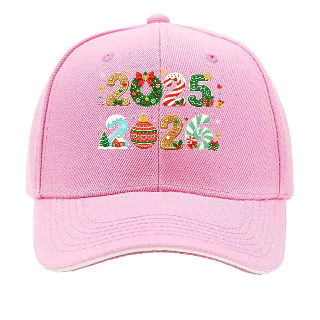 Whimsical Christmas Year Numbers Coo Sandwich Baseball Cap Sun Cap Outdoor Workouts Hat