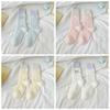 Soft Plush Sleep Socks Bowknot Warm Home Socks Simple Middle Tube Socks  Cold Weather