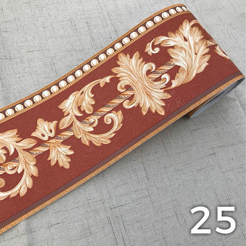 5M ПВХ самоклеящиеся наклейки на плинтус, цветочные наклейки на талию, водонепроницаемые 3D настенные бордюры для ванной комнаты, декор