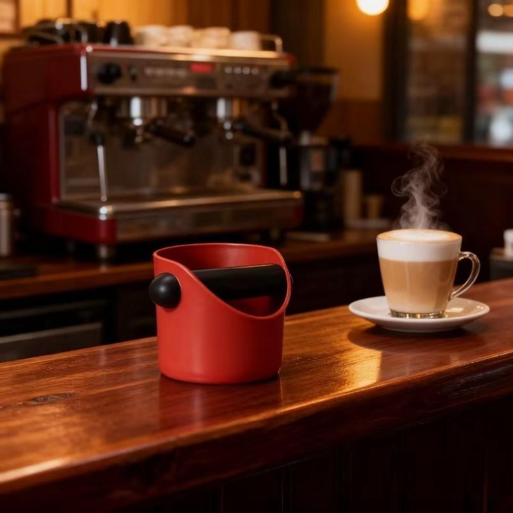 Creative Espresso Knock Box Splash-proof 500ml Coffee Grounds Storage Bucket Anti-slip Plastic Coffee Grounds Bin Household