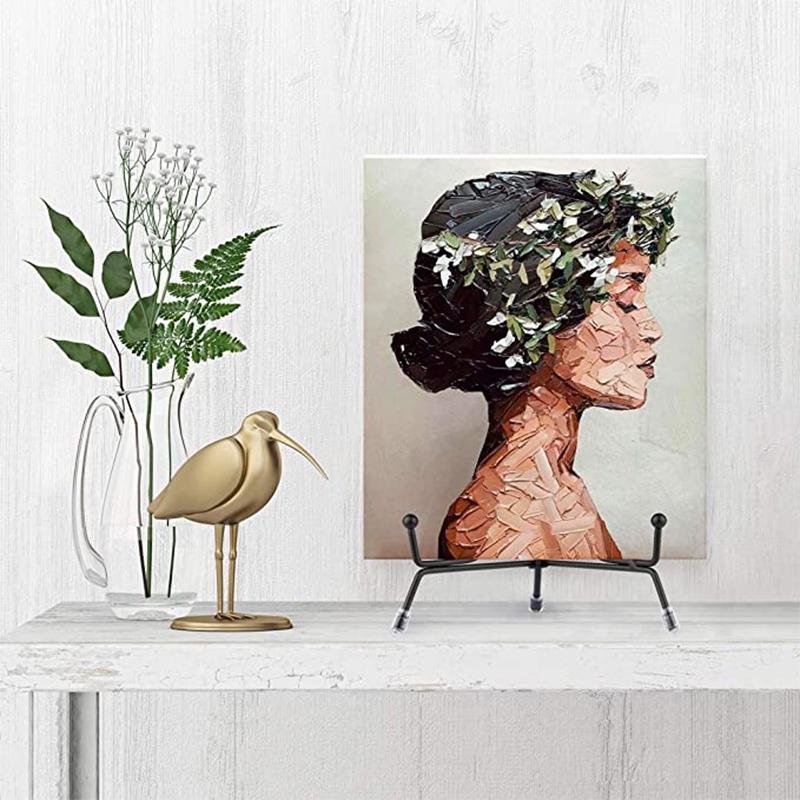 Железная подставка, металлическая подставка для мольберта, декоративная тарелка для фоторамки, книги, противоскользящая витрина, полка для тарелок, домашний декор