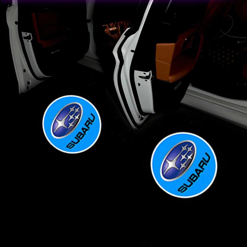 2PCS LED Car Door Welcome Projector Light for Subaru Forester XV Legacy WRX Tribeca Levorg BRZ Crosstrek Accessories dsyyr1