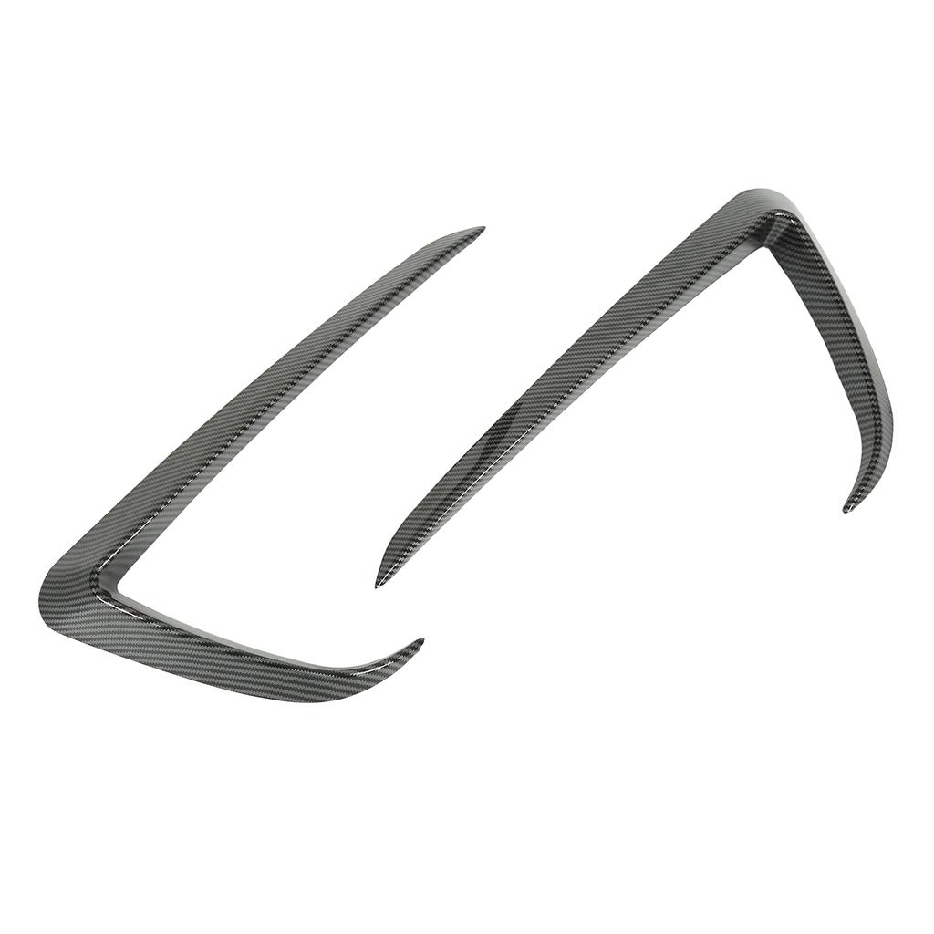 2PCs Front Bumper Wind Knife Front Bumper Blade Trim Replacement for Tesla Model Y 2020‑2022 Carbon Fiber Style