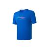 Li Ning Badminton Series Logo Print Quick-Dry Cool Short Sleeve T-Shirt Unisex Tops Crystal-Blue AHSU469-4