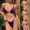 Women's Split Fashion Sexy Bikini With Chest Pads Without Steel Bra Swimsuit