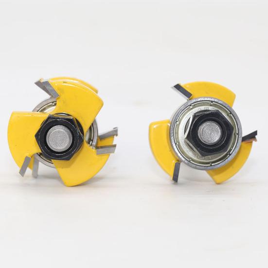 2 шт. 1/4 дюйма Т-образный хвостовик с пазом для паза и фрезы, набор режущих инструментов по дереву