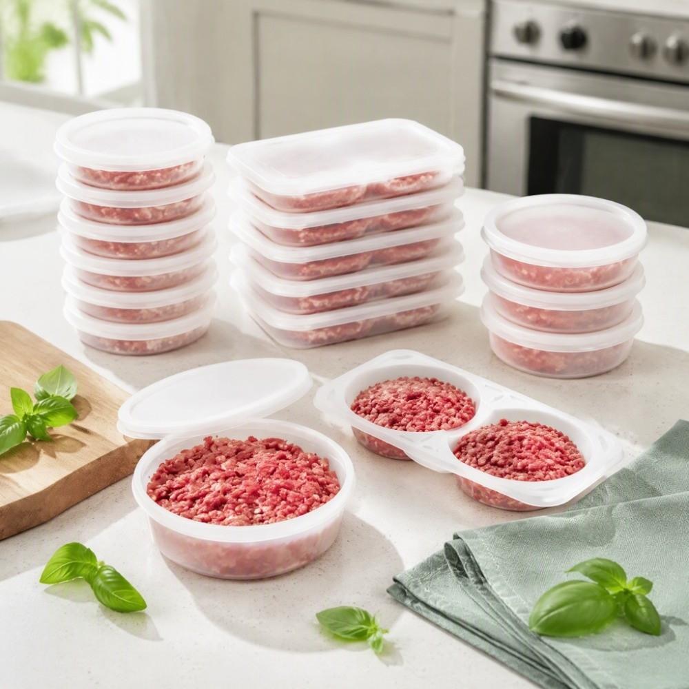 Plastic Beef Cake Packaging Box Stackable Frozen Storage Box Shrimp Cake Storage Box  Fresh Keeping