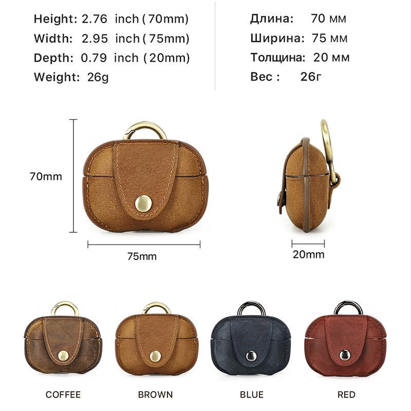 Чехол ручной работы из натуральной кожи для AirPods Pro 2