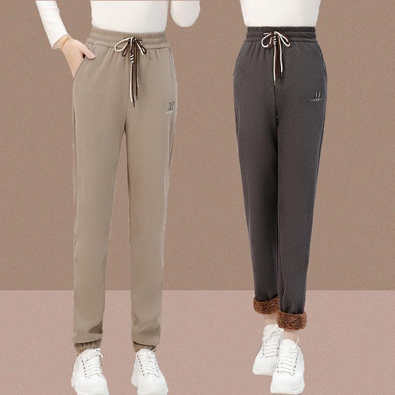 Autumn Winter New Fleece Trousers Korean Casual Harun Pants Female Loose Trousers Trend Women's Sports Pants