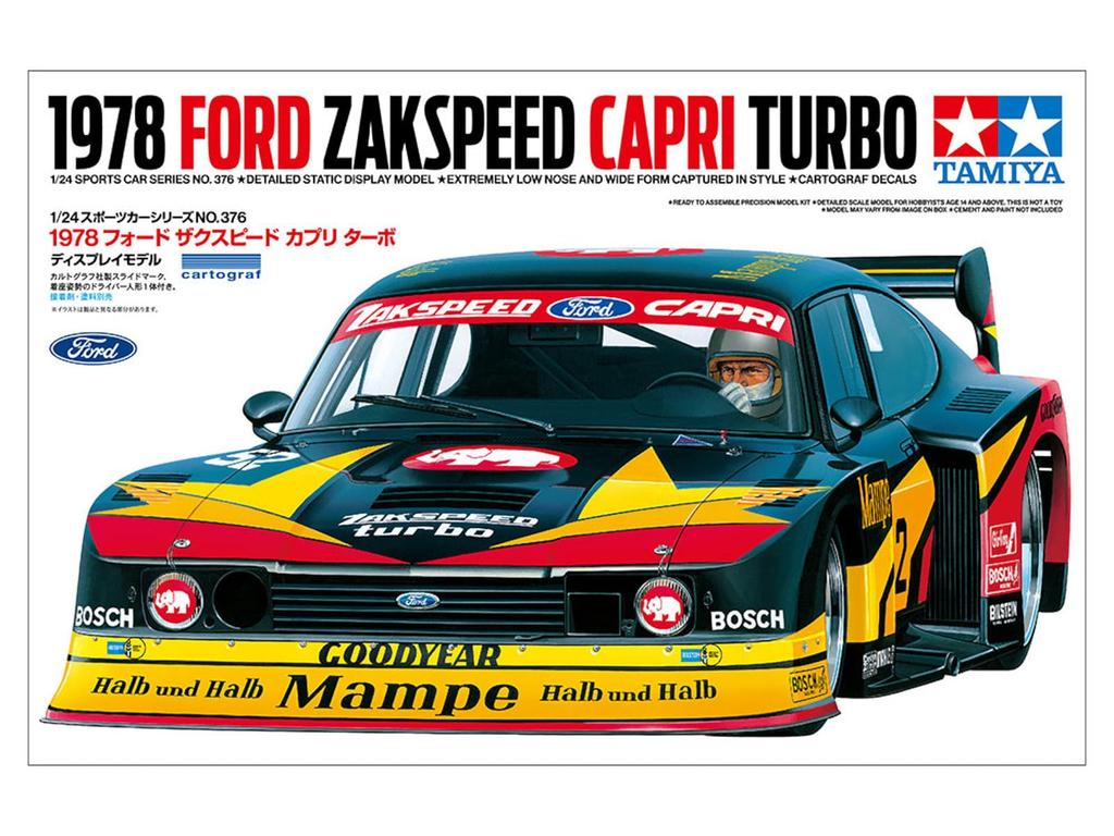 Tamiya Sports Car Series 376 1978 Ford Zakspeed Capri Turbo Plastic Model Kit 24376 1/24 No.