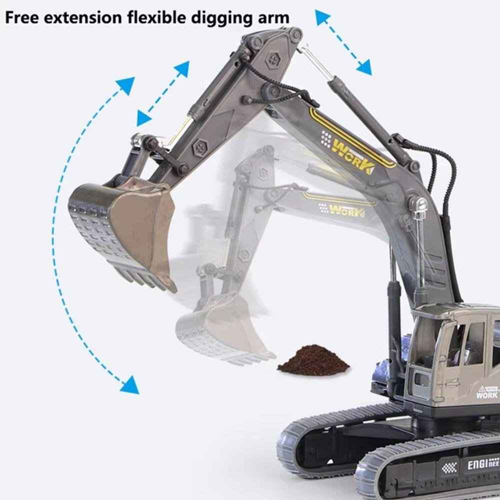 Flexible Joints Excavator Model Toy Rotatable Construction Vehicle Model  Collection