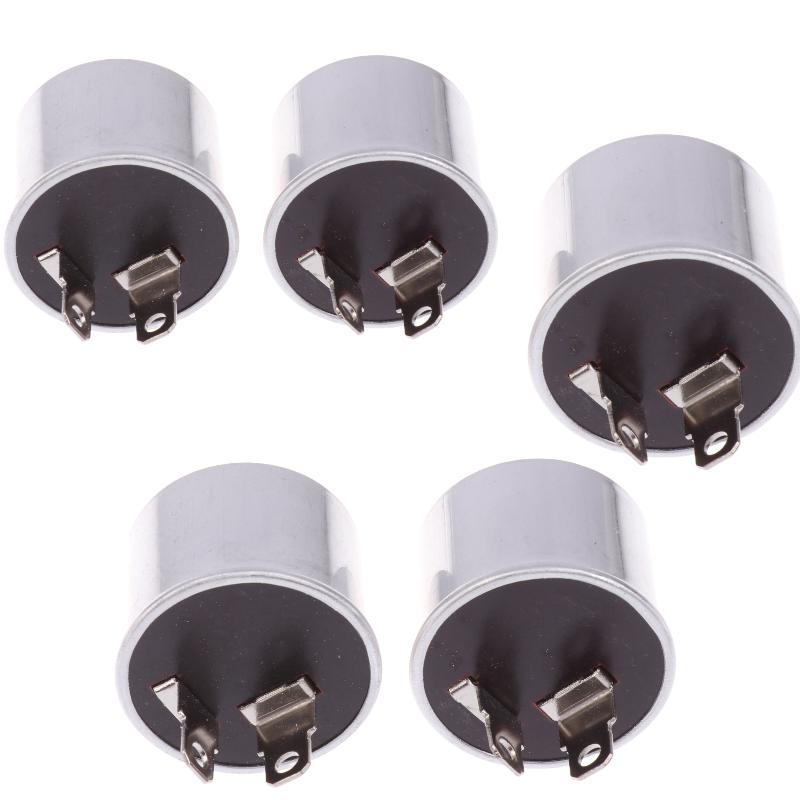 2-Pin 12V 40A Flasher Relay – Universal Electronic Blinker for Cars, Motorcycles & Vans, Fixes Fast/No Flash Issues (2/5Pcs)
