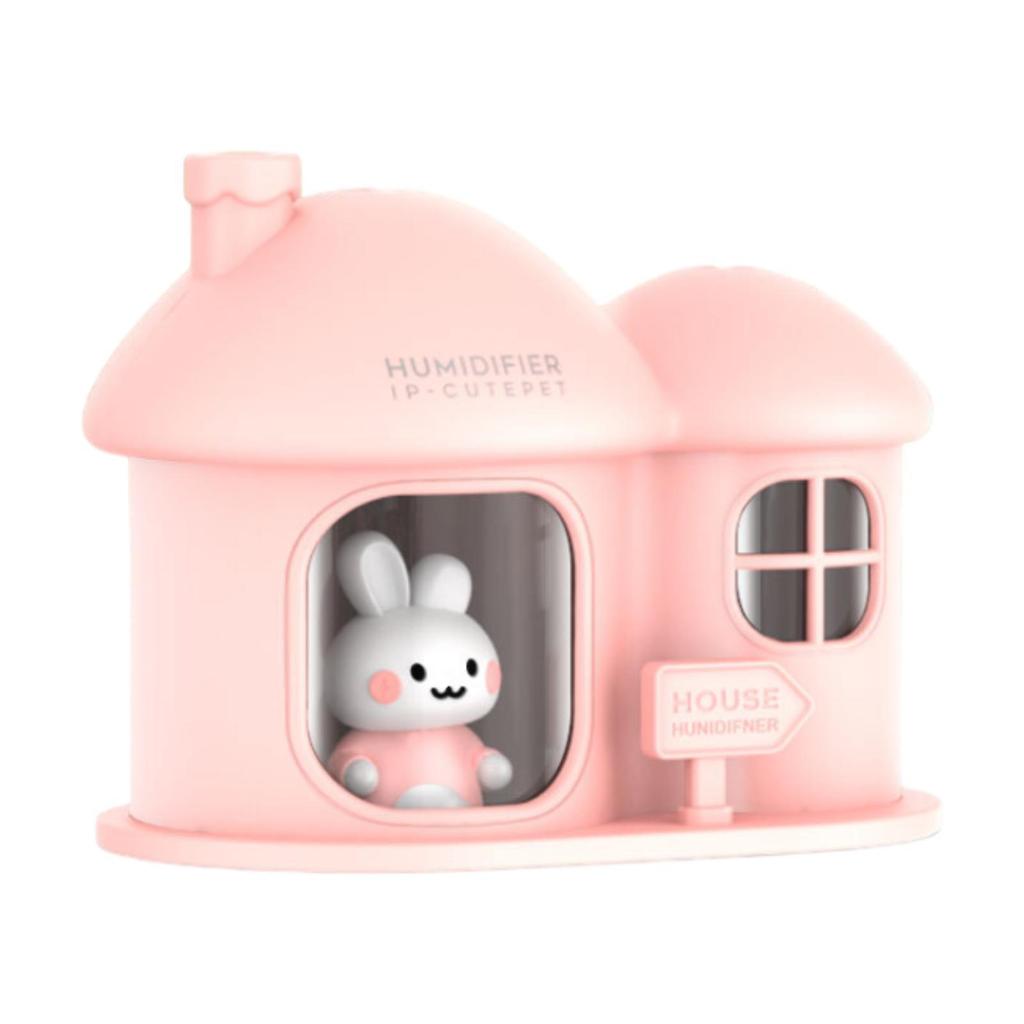 Увлажнитель воздуха в форме домика, 2 режима распыления, диффузор для эфирных масел, портативный маленький увлажнитель для гостиной, фермерского дома, офиса, подарок, СПА