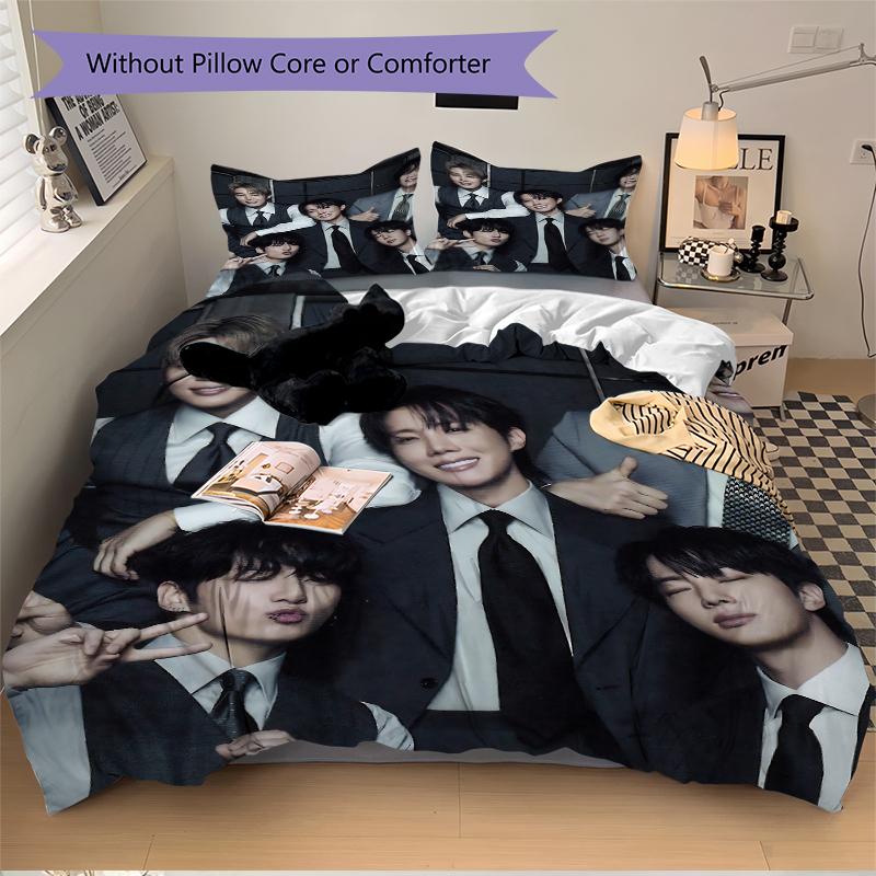 3Pcs Boy Band Poses Together Bedding Sets For All Sizes New 3D Printed Bed Cover Comforter Duvet Cover Pillowcase Bedroom Decoration