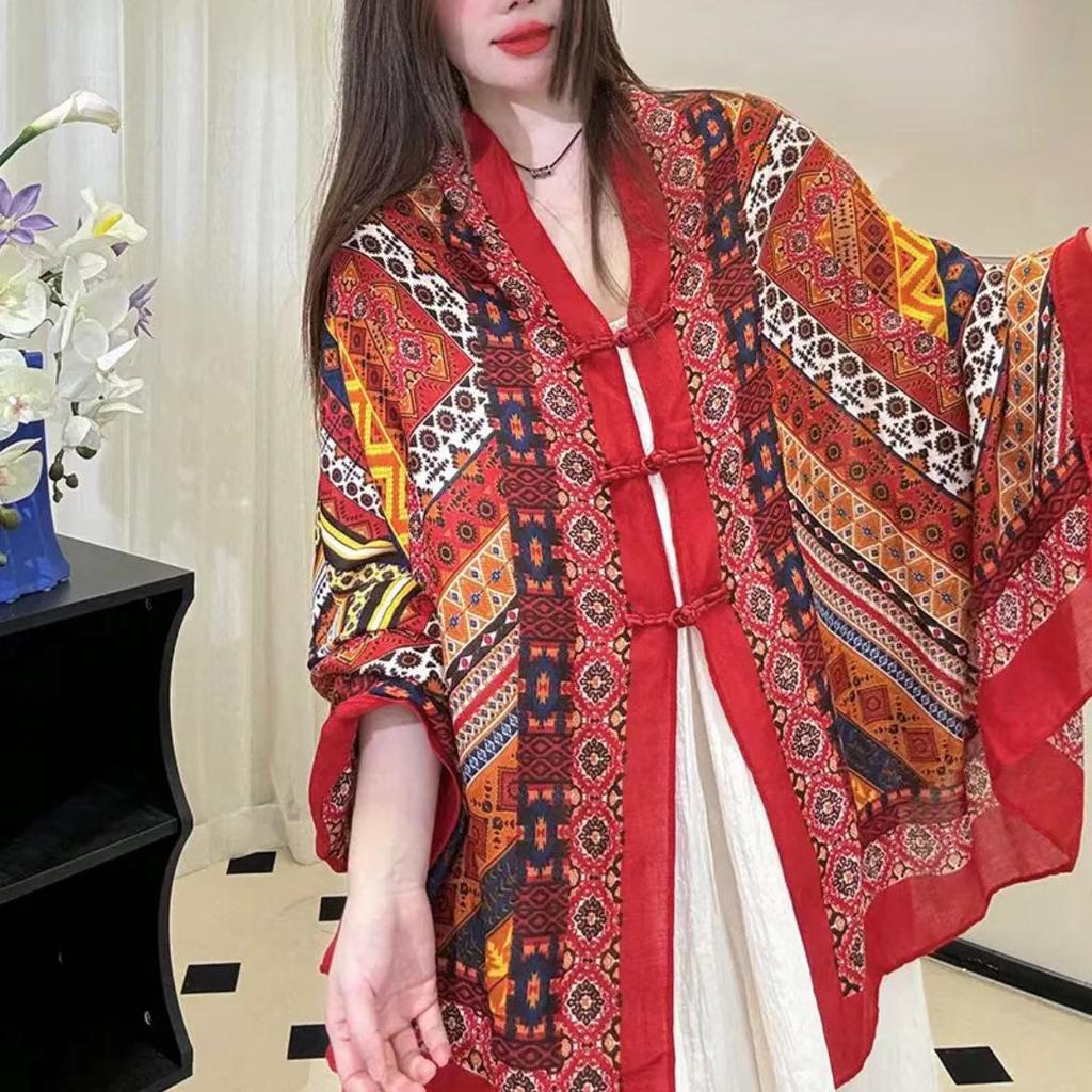 Skin Friendly And Breathable Warm And Versatile Home, Autumn And Winter Women'S Travel Shawl, Thick Cloak, Air Conditioning Blanket