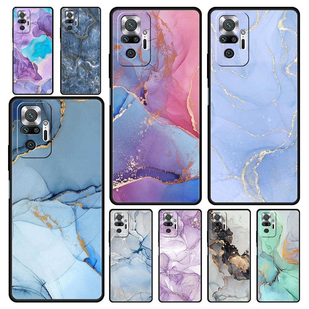 Для Redmi 10C Чехлы Funda Marble Ink Wash Мягкий чехол для телефона для Xiaomi Redmi Note 12 11 9S 9 8 10 Pro Plus 7 9T 8T 9C 9A 8A Чехол