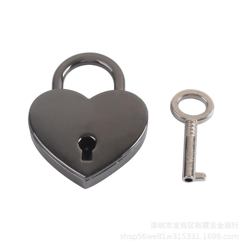 Мини-архаичные навесные замки в форме сердца в винтажном старом антикварном стиле с ключом KTY