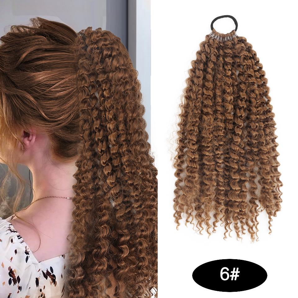Небольшие вьющиеся длинные волосы для наращивания в виде конского хвоста, резинка, синтетические термостойкие волокна, наращивание в виде конского хвоста, черный, красный, коричневый, женский парик